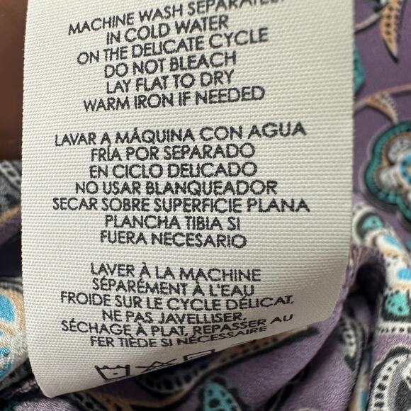 CAbi #3453 Floral Print Scrollwork Cami Top Sz Small Purple Dainty Whimsy Girly - Picture 5 of 14